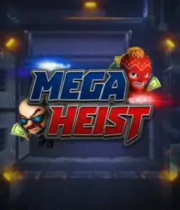 Get ready for the action-packed world of the Mega Heist game by Relax Gaming, featuring quirky characters ready to execute a bank heist. This image portrays the drama of the heist with its striking logo and an ominous vault backdrop. Great for fans of heist movies, delivering a thrilling gaming experience. 