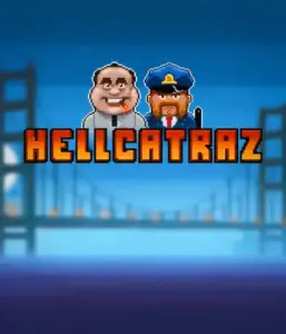 Dive into the action-packed world of Hellcatraz slot by Relax Gaming, featuring a comic-style prisoner and a guard with the infamous Alcatraz prison and San Francisco skyline in the background. This image depicts the fun and humor of an prison break-themed game, great for players looking for a unique slot experience, offering a nostalgic gaming experience. 