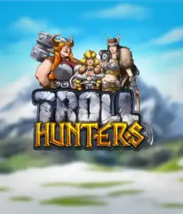 Immerse yourself in "Troll Hunters," where fierce Viking warriors are poised to confront their foes. The logo displays a pair of Vikings, male and female, dressed for battle, with a chilly mountainous backdrop. They exude bravery and might, symbolizing the essence of the game's adventurous theme.