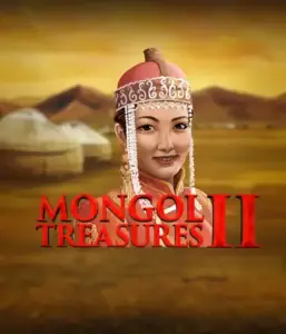 Explore the captivating culture of Mongolia with Mongol Treasures 2 slot by Endorphina, highlighting a beautiful Mongolian woman clothed in traditional attire against a golden Mongolian steppe backdrop. This image portrays the spirit of Mongolian history, offering a memorable gaming experience. 