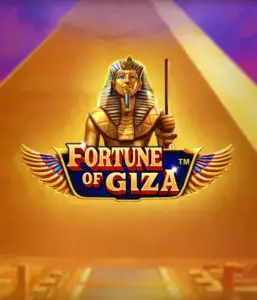 Uncover the ancient world of the Fortune of Giza game by Pragmatic Play, highlighting a stunning depiction of a Pharaoh set against the iconic pyramid backdrop. This image conveys the glory of Egyptian history, perfect for fans of Egyptian-themed slots, providing a captivating escape.